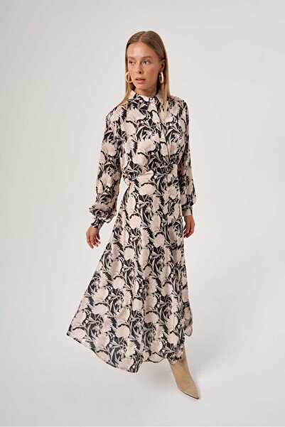 Mimya Çiçek Desenli Elbise 2806