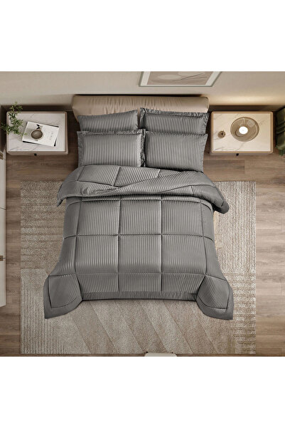 unique home collection Unique Home Hampton 4-Piece Twin Striped Comforter Set - 170x240 cm