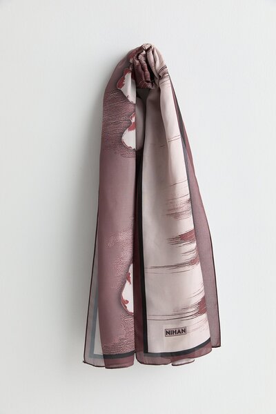 Nihan Floş Natural Fly Şal Tarçın