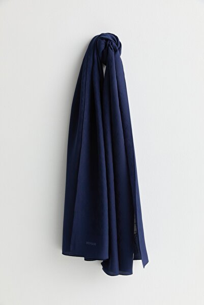 Nihan Desenli Lyocell Şal Lacivert