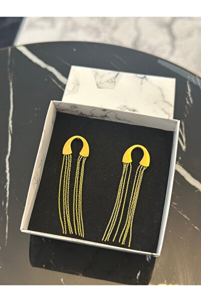 Menshure أقراط طويلة من الفولاذ