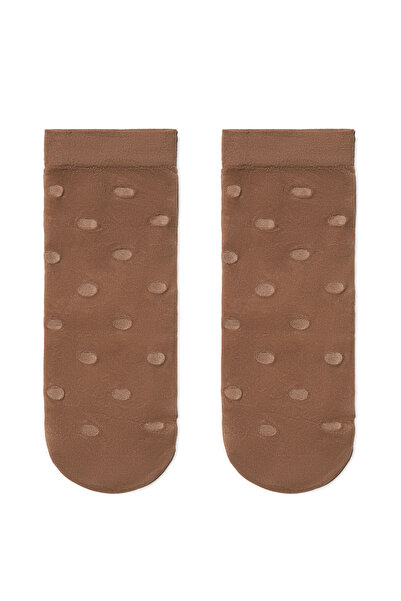 Conte Elegant Thin polyamide socks with polka dot pattern, Fantasy 16124 - Br...