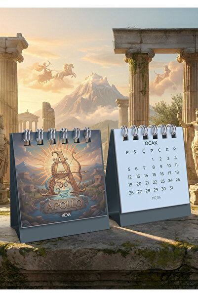 Miona 2026 Masaüstü Mitolojik Temalı Takvim - Apollo (8x11)