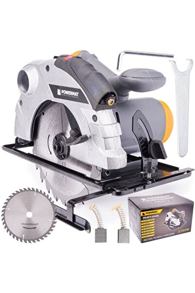 Powermat Fierastrau circular de mana cu laser pentru lemn, 2250 W,