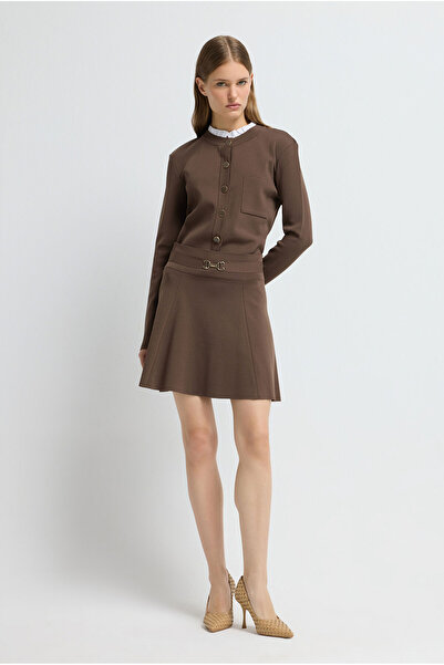 adL Toka Detaylı Triko Etek