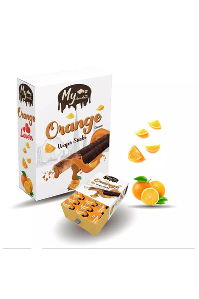 MY أصابع رقائق الشوكولاتة مع كريمة بنكهة البرتقال - 200 غرام