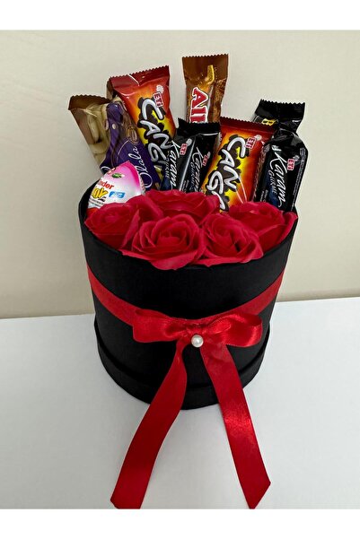 YUELL Çikolatalı Güllü Özel Hediye Seti Konsept Hediyelik Doğum Günü Sevgilil...