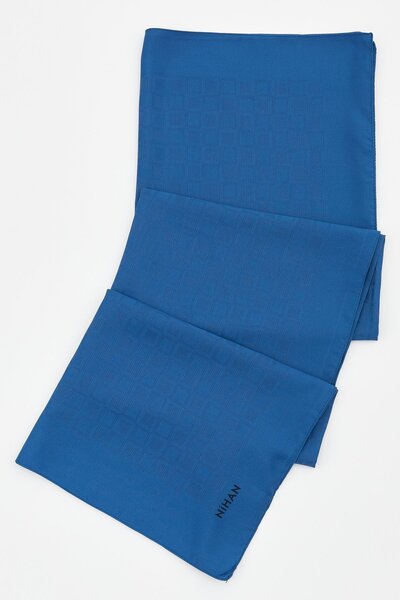 Nihan Jakar Desenli Eşarp İndigo - 58028