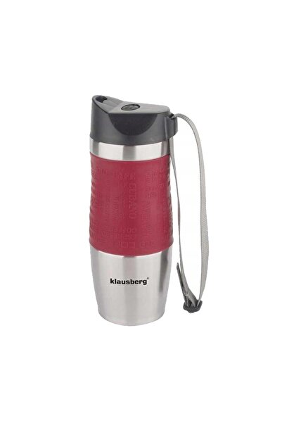 Klausberg Stainless steel thermos, red, capacity 380ml,