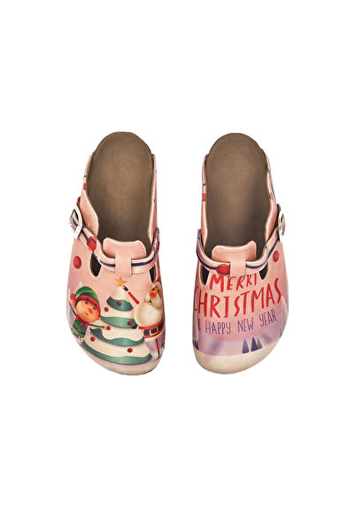 Streetfly Papuci pentru femei în cu imprimeu culori cu tematică de Anul Nou