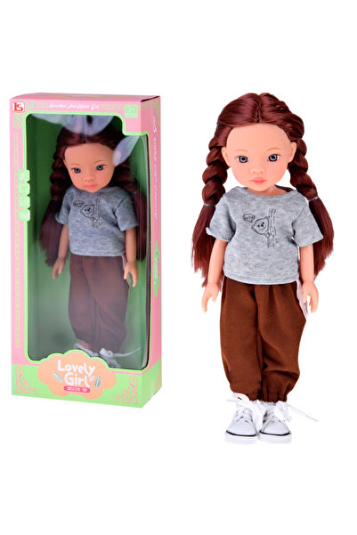 Jokomisiada Modern doll for children, with long red hair and sporty-chic outf...