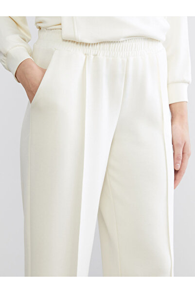 LC Waikiki Γυναικεία φούτερ KOOR SPORT με ελαστική μέση σε μπεζ χρώμα και απαλή αφή