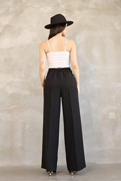 HA-KA GİYİM Women's Imported Doubleface Fabric Palazzo Fit High Waist No Fading Quality Product