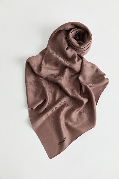 Nihan Desenli Lyocell Eşarp Mocha