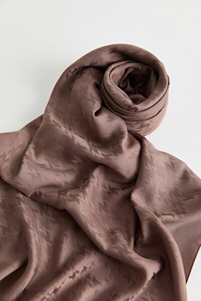 Nihan Desenli Lyocell Eşarp Mocha