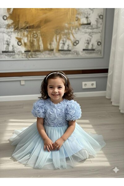 BİLGEN Style ROCHIE FATA CU MANELE BALON DETAIL DETAILAT CU COADA FĂRĂ PĂRĂ ROCHIE DE PETRECERE DE ZI DE NAȘTERE BUMBAC