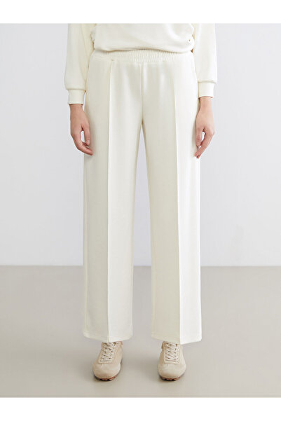 LC Waikiki Γυναικεία φούτερ KOOR SPORT με ελαστική μέση σε μπεζ χρώμα και απαλή αφή