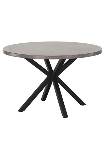 DacEnergy Dining table, carbon gray / black, diameter 120 cm, MEDOR