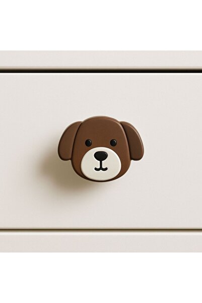 ka tasarım Minipaws Head Collection Montessori Children's Baby Room Handle Sold as a Set of Two