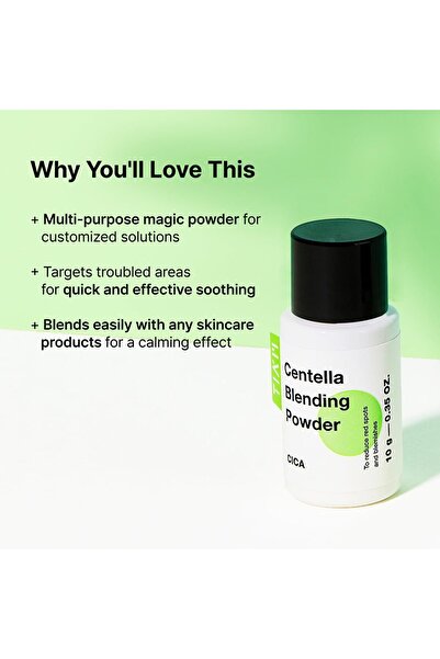 TİAM TIA'M Centella Blending Powder (CICA) 0.35 oz - Sebum Control, Reduce Acne Marks
