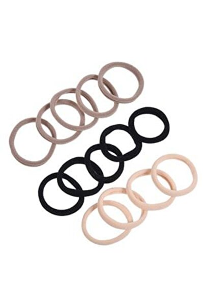 BAMI NETWORK Elastice de Par Negre Somon Nude Frotte pentru Femei - 14buc