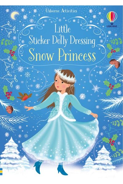 Usborne Carte de stickere, SDD MICĂ PĂPUSĂ DE ÎMBRĂCĂMINTE PRINȚESA ZĂPĂDEII,