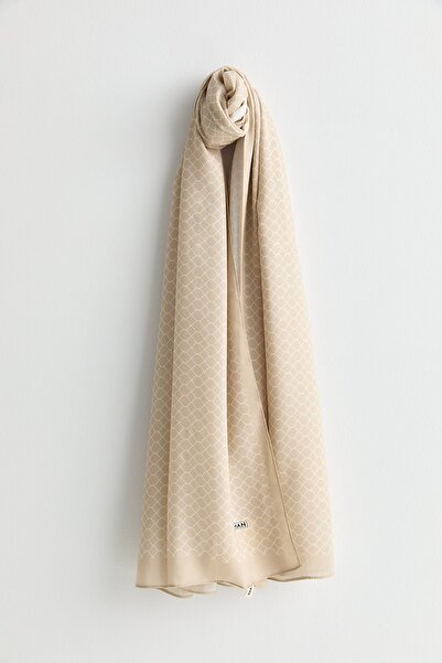 Nihan Desenli Viskon İpek Şal Vizon