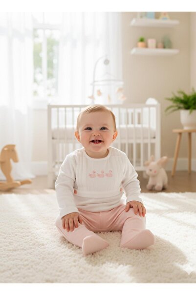 kitikate Organic Swan 2-Piece Set with Back Pad, Pink