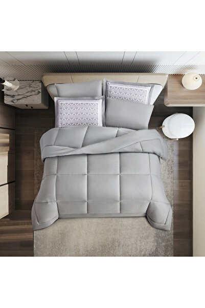unique home collection Unique Home 4-Piece Solid Microfibre Twin Comforter Set - 240x170 cms