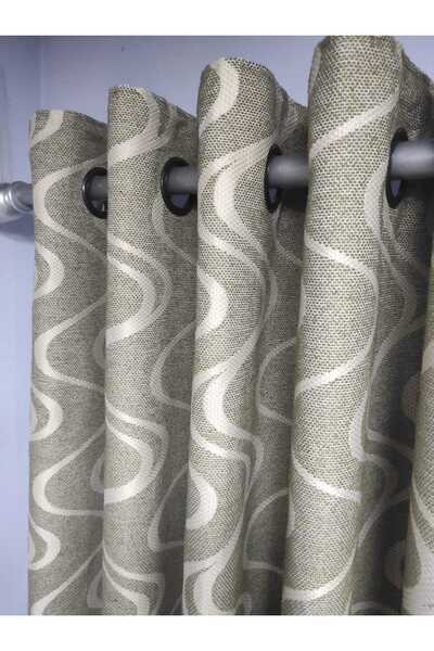 Evcimenhome New Product Lined Rustic Curtain with Eyelets Metal Ring 170Cmx230Cm