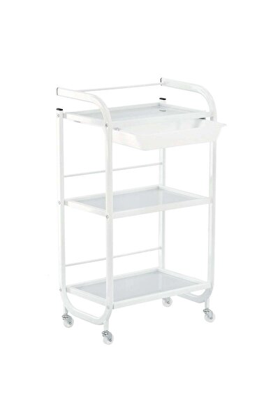 Cosmeticos Dulap metalic cu rafturi din sticlă 3-PK-0030 - alb
