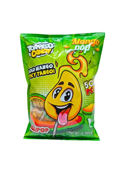 TORPEDO حلوى مانجو بوب سبايسي تانجو بنكهة المانجو، 50 قطعة - 700 جرام