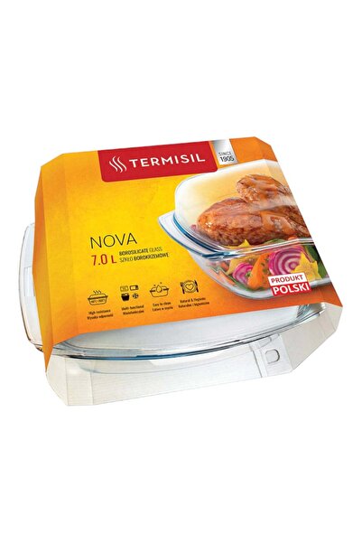 Termisil 7 L Ορθογώνιο πιάτο από βοριοπυριτικό γυαλί με ανθεκτικό στη θερμότη...