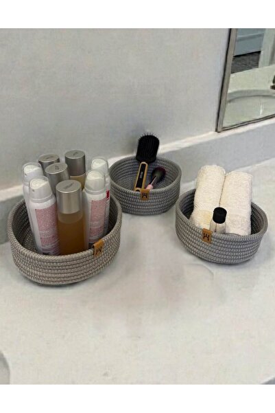 home inn Set of 3 Wicker Look Baskets |   Multi-Purpose Organizer |   Bathroo...