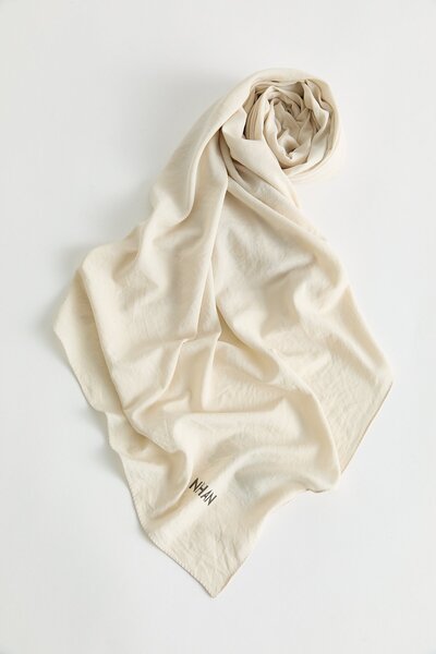 Nihan %100 Pamuk Fresh Eşarp Krem