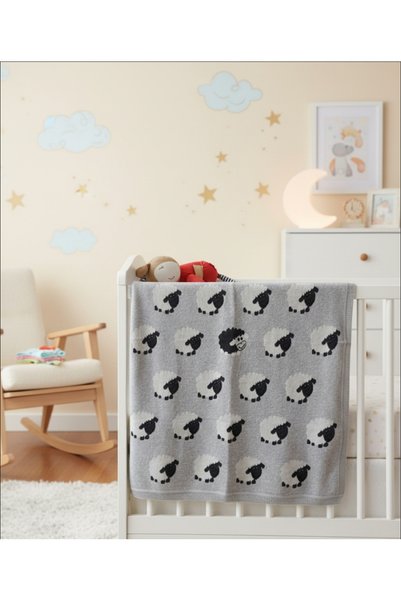 EUROPA HOME Organic Cotton Knitwear Baby Blanket