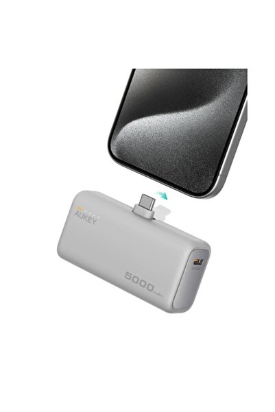 AUKEY Baterie externă Spark Mini 5000 mAh – încărcare rapidă de 22,5 W cu USB...