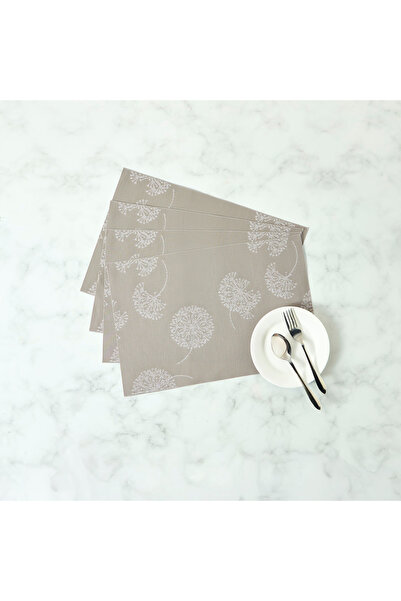 Lifestyle طقم مفارش طاولة بنقشة الهندباء، مكون من 4 قطع