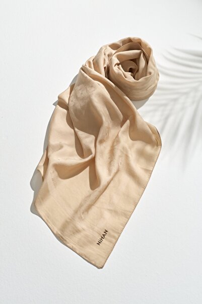 Nihan Grafik Desen Eşarp Bej