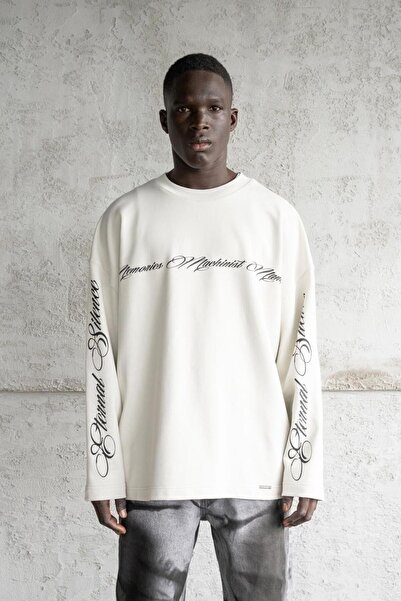 Machinist Ανδρικό μακρυμάνικο μπλουζάκι με τύπωμα Space Grey