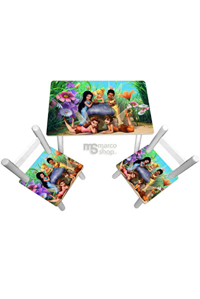 Marcoshop Masă pentru copii cu 2 scaune Zâne Disney