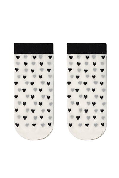 Conte Elegant Șosete din poliamidă cu model cu inimă, Conte Fantasy 19C-111CP...