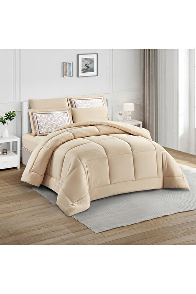 unique home collection Unique Home Amanda 4-Piece Twin Quilted Comforter Set - 240x170 cm