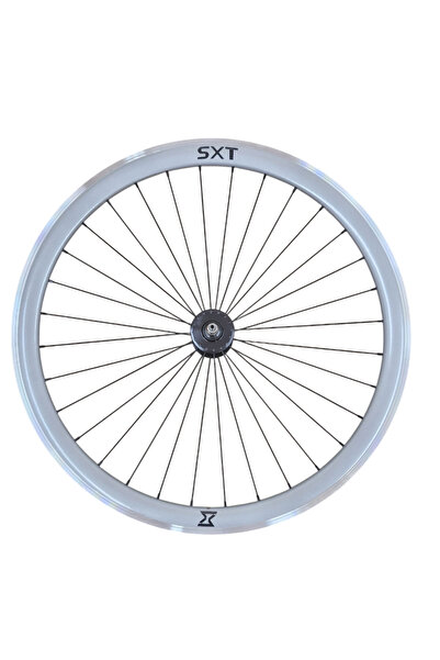 SXT Bicicletă fixie Roata Fata Single Speed ​​700-32H 40 mm argintie