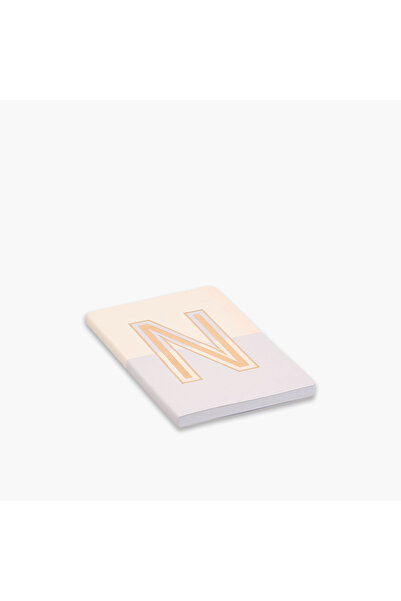 Lifestyle دفتر ملاحظات مسطر من 96 صفحة مطبوع عليه الحرف N الأولي