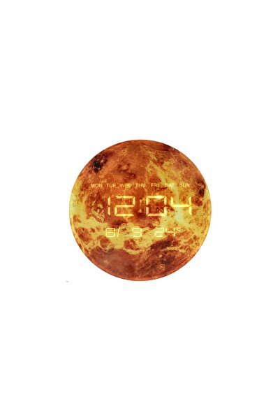 Three top online Ceas de perete planeta Pământ cu afișaj LED 32 cm portocaliu