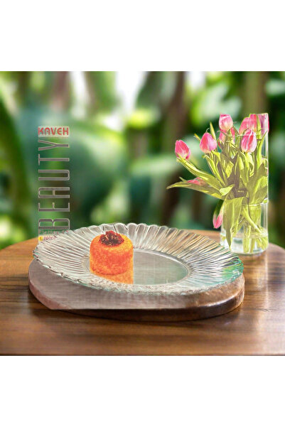 dealshopromania Platou oval pentru aperitive și deserturi din sticlă rezisten...
