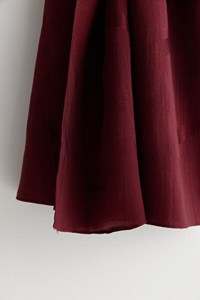 Nihan Desenli Pamuk Naia Lyocell Şal Bordo