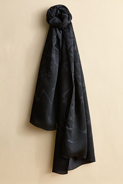 Nihan Jakar Desenli Şal Siyah - 79390