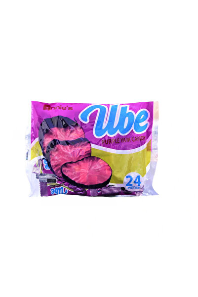 Annies حلوى البطاطا الأرجوانية من UBE - عبوة من 24 قطعة من 3 قطع